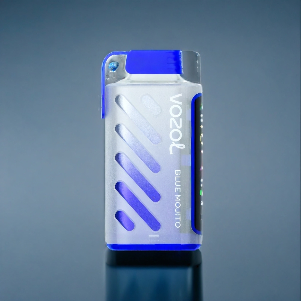 Blå Mojito VOZOL Gear Power 20000 Puffar 20mL 5% Nikotin S.i.L.C. Tech Dual Mesh Coil Full Screen Display Sverige Grossist