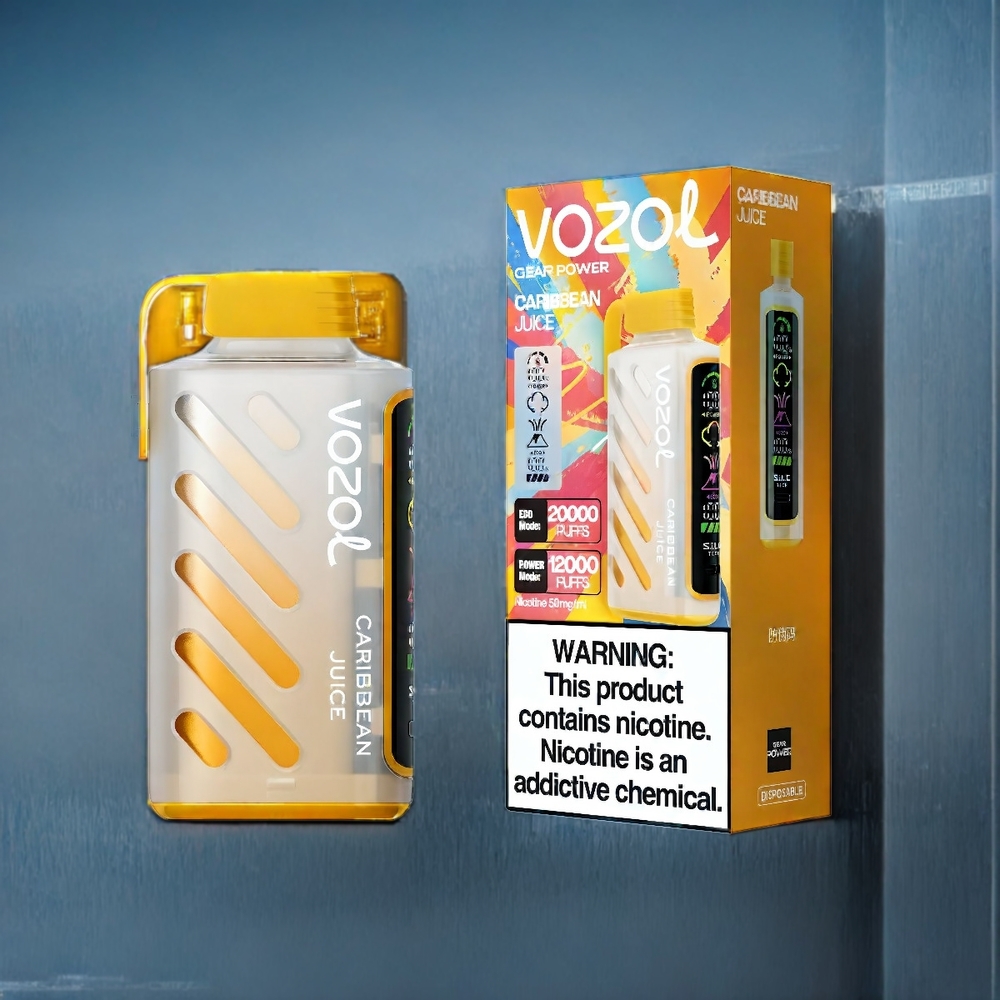 Karibisk Juice VOZOL Gear Power 20000 Puffar S.i.L.C. Tech Dual Mesh Coil 20mL Sverige Grossist