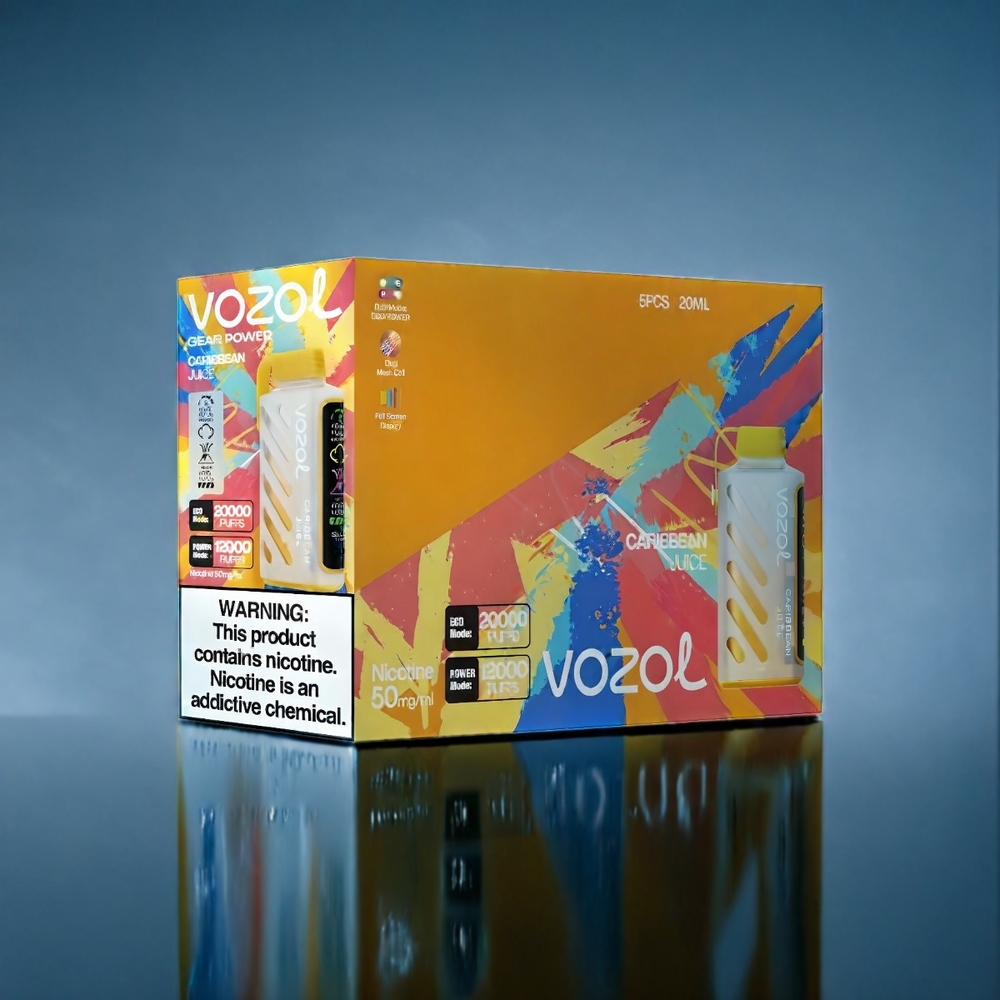 Karibisk Juice VOZOL Gear Power 20000 Puffar S.i.L.C. Tech Dual Mesh Coil 20mL Sverige Grossist
