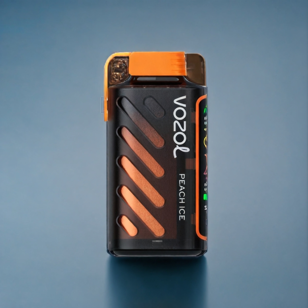 Persik Is VOZOL Gear Power 20000 Puffar Sverige Grossist S.i.L.C. Tech Dual Mesh Coil Full Screen Display 20mL 5%(50mg)