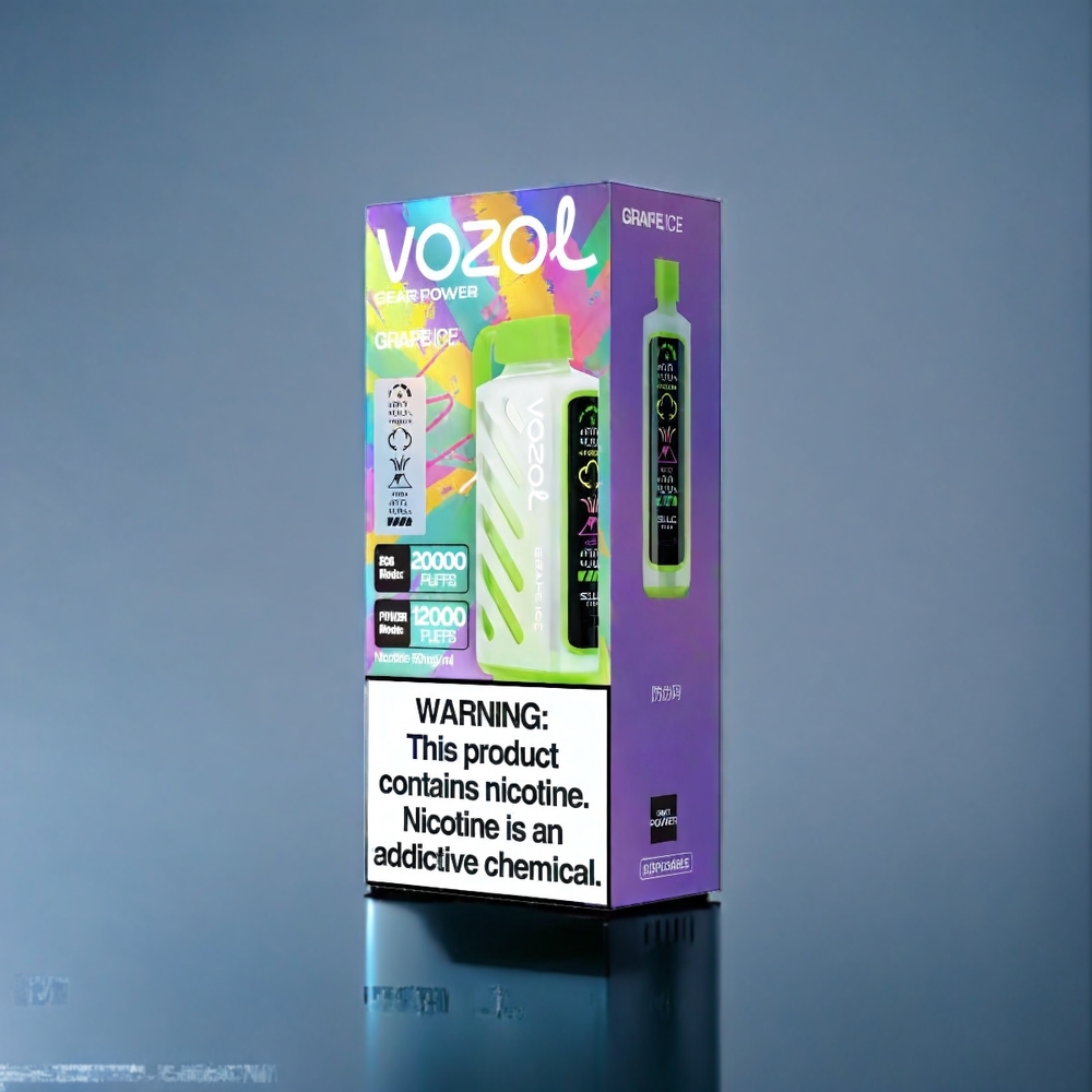 Vindruvis Kall VOZOL Gear Power 20000 Puffar Dual Mesh Coil Full Screen Display 20mL 5% Sverige Grossist