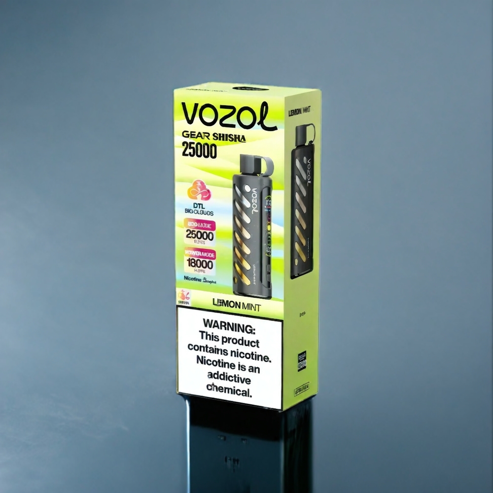 Citron Mynta VOZOL Gear Shisha 25000 Puffar Dual Mesh Dual Modes 1000mAh Sverige Grossist