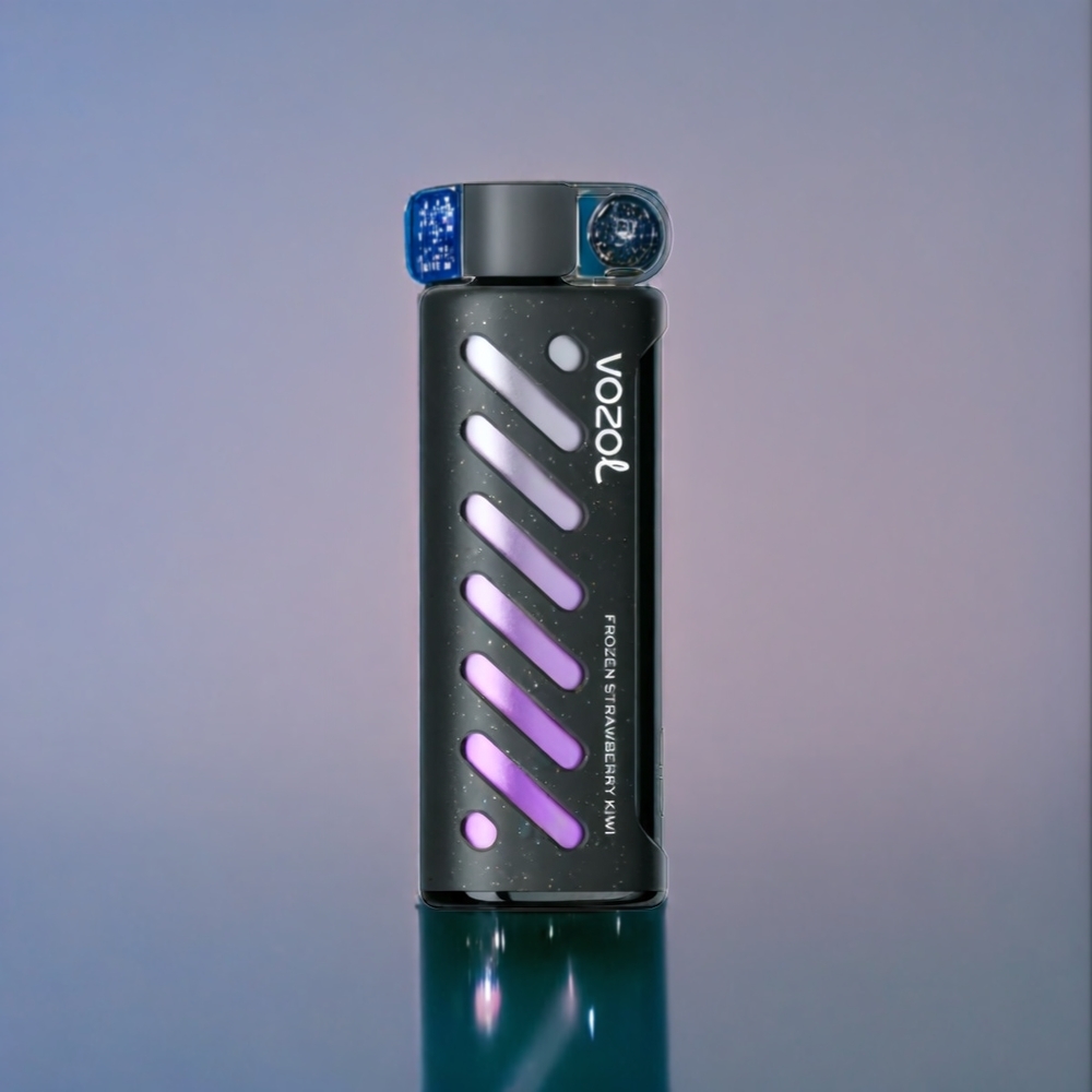 Fryst jordgubbe kiwi VOZOL Gear Sverige Grossist Shisha 25000 Puffar Dual Mesh 1000mAh S.i.L.C Tech