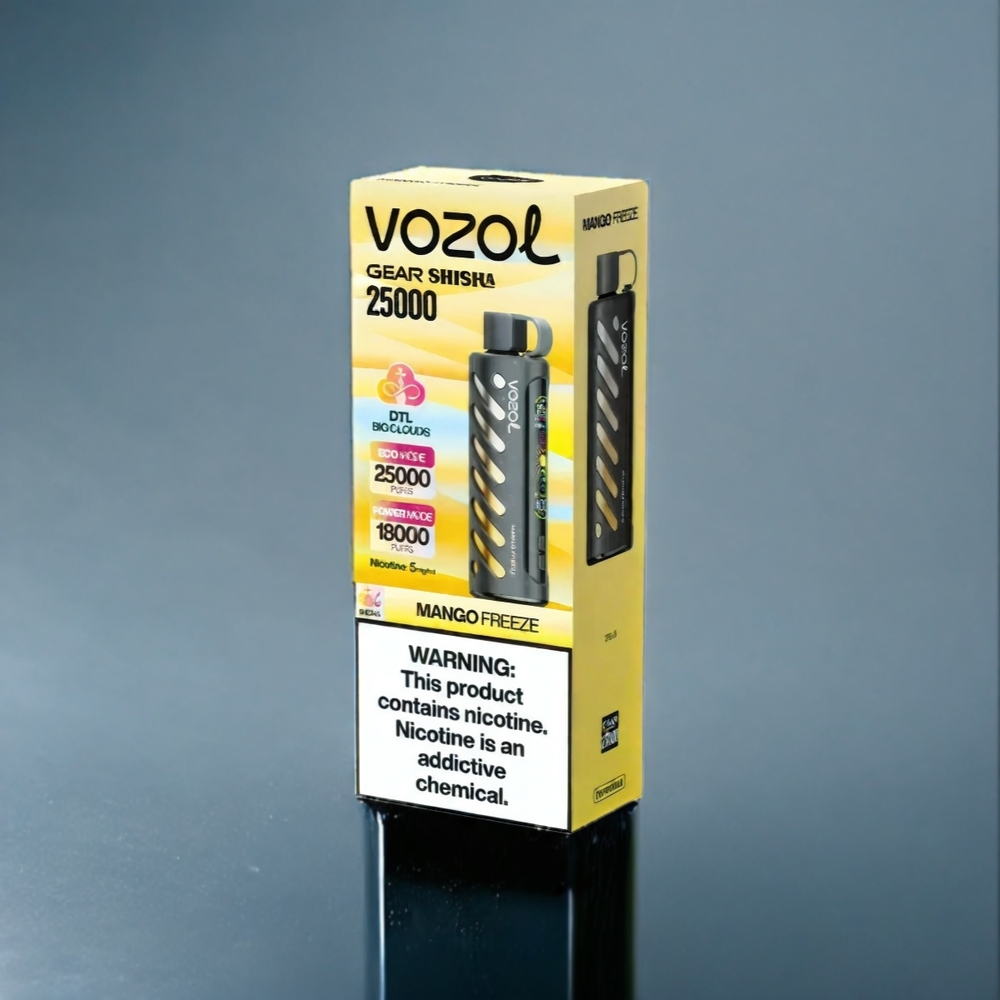 Mango Frys VOZOL Gear Shisha 25000 Puffar Dual Mesh S.i.L.C Tech 1000mAh Sverige Grossist