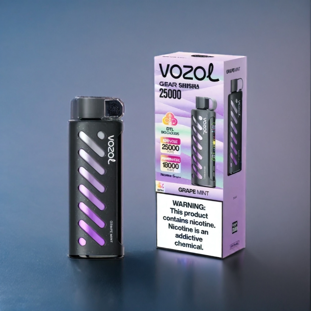 Vinmynt Vozol Gear Shisha 25000 Puffar S.i.L.C Tech Dual Mesh 1000mAh Sverige Grossist