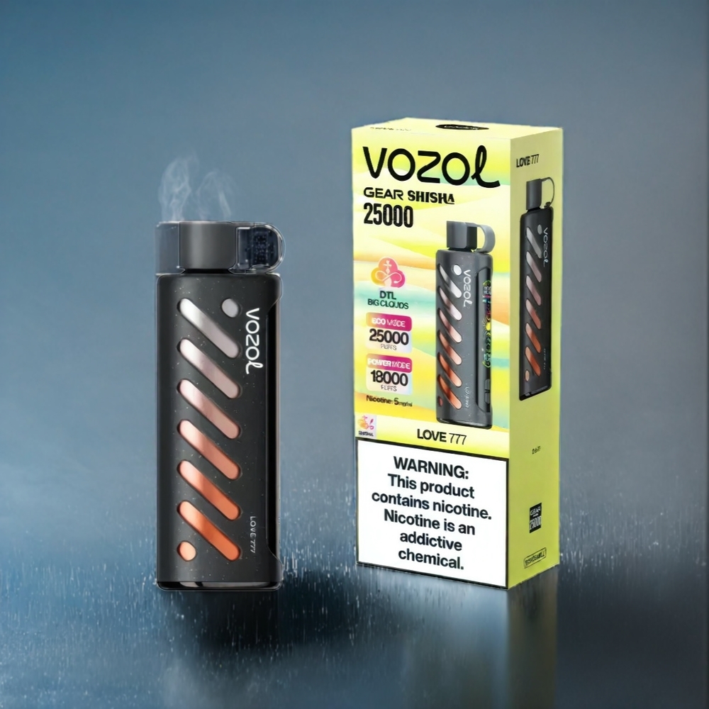 Äpple & Jordgubb Vozol Gear Shisha 25000 Puffar Dual Mesh Smart Chip S.i.L.C Tech 1000mAh 3mg/ml Sverige Grossist