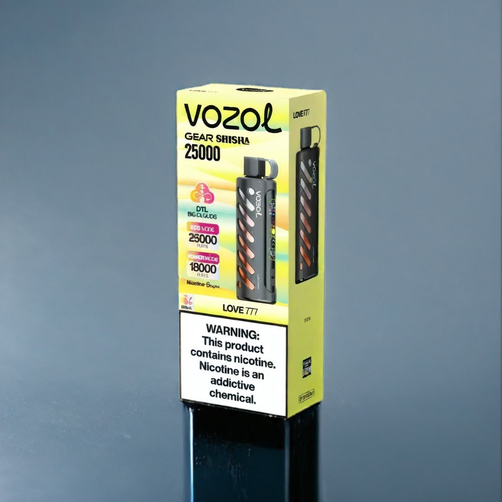 Äpple & Jordgubb Vozol Gear Shisha 25000 Puffar Dual Mesh Smart Chip S.i.L.C Tech 1000mAh 3mg/ml Sverige Grossist