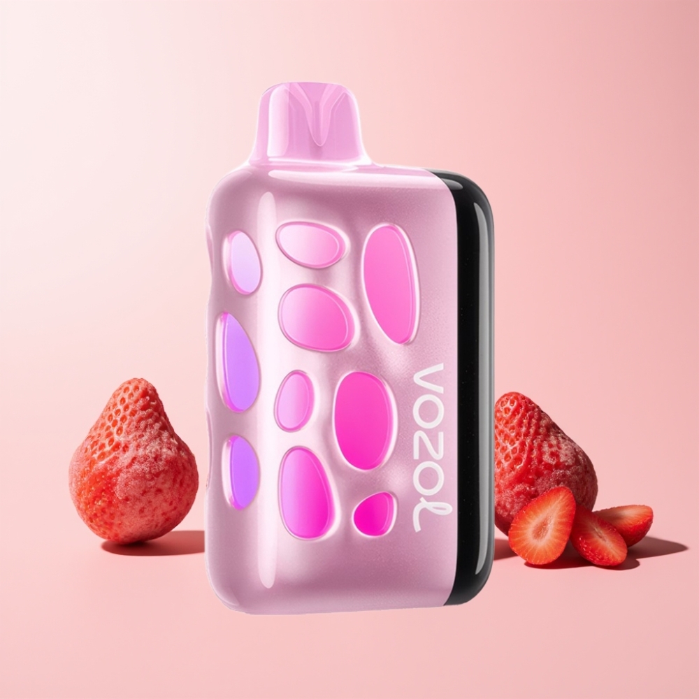 VOZOL RAVE 40000 Sveriges Grossist 270° Vibrant Glow Beat-Synced Party Eclipse Vaping 1000mAh Jordgubbe Is
