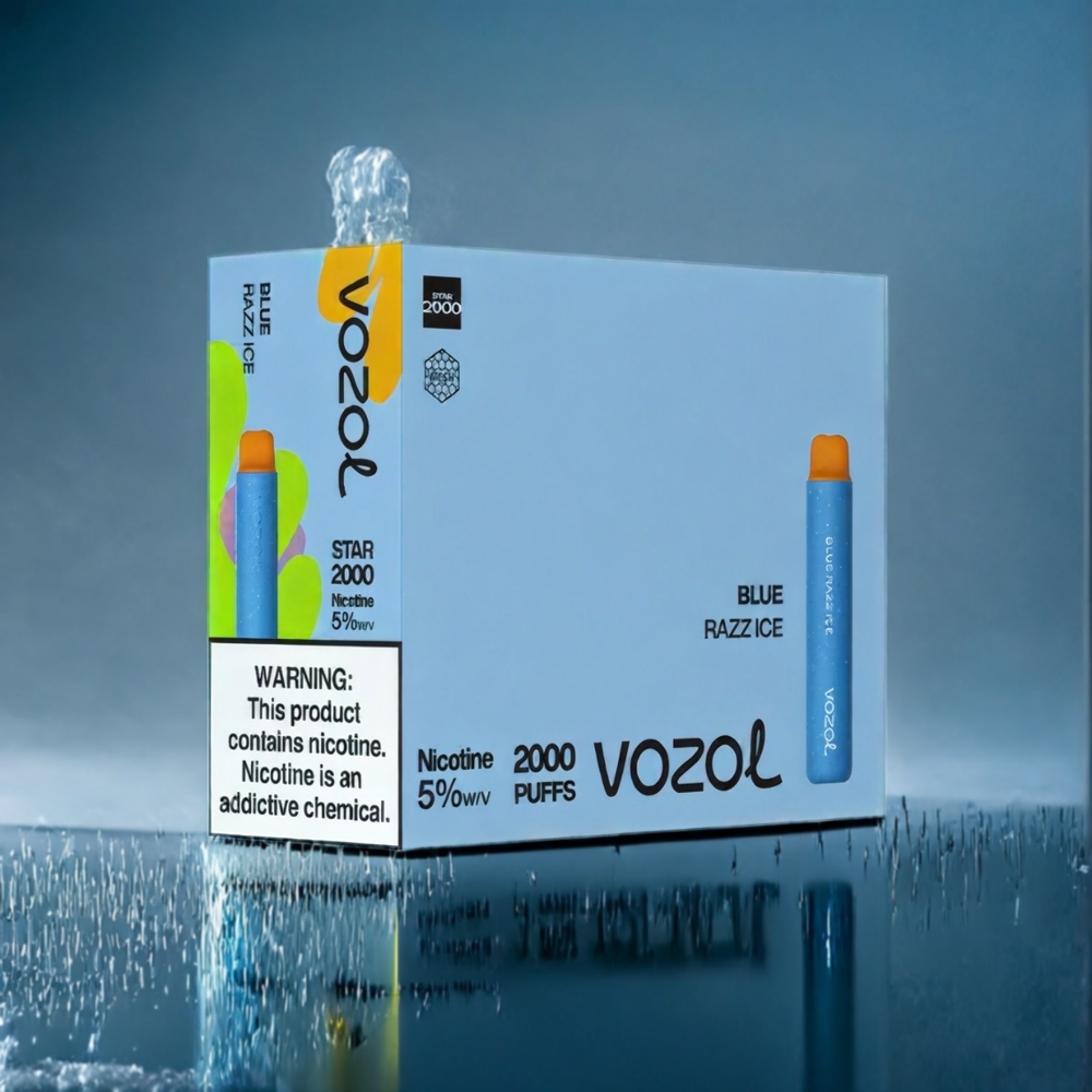 Blå Hallon Is VOZOL Star Dual Mesh 650mAh 20000 Puffar Sverige Grossist