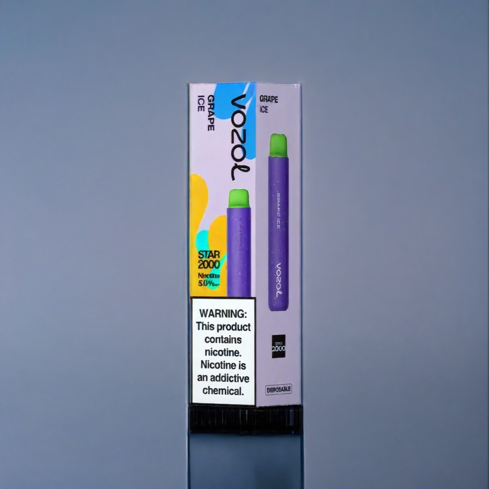 Vindruvais Grape Ice VOZOL Star 20000 Puffar Sverige Grossist med 2.2\'\' HD-spegelskärm, Dual Mesh, 650mAh