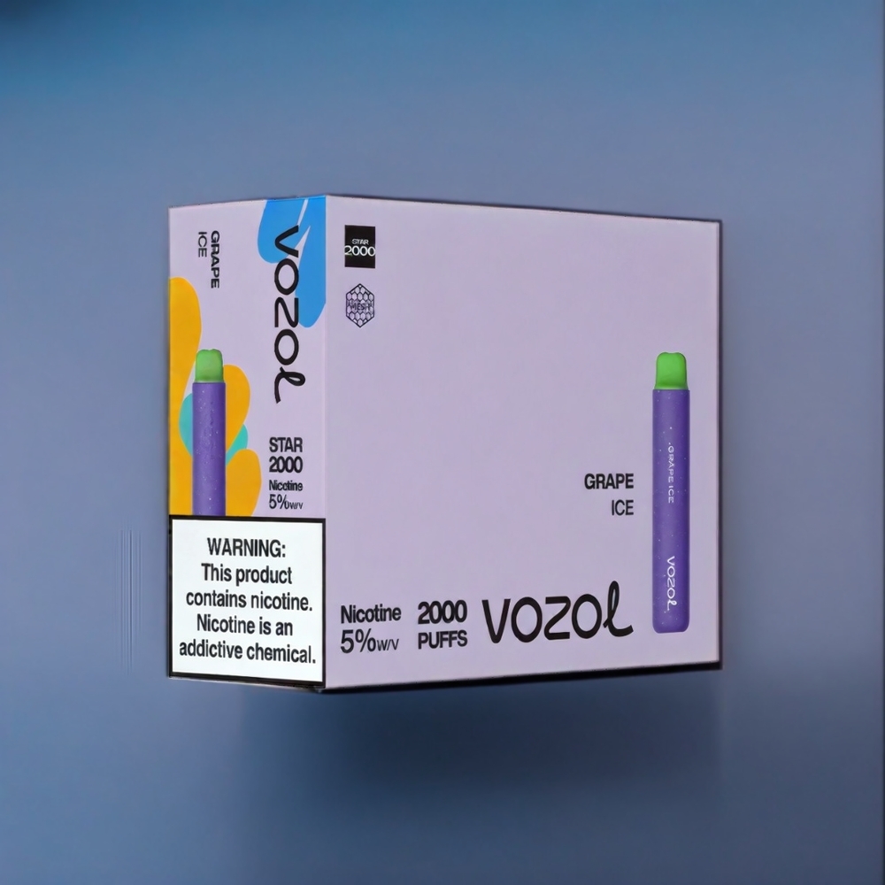 Vindruvais Grape Ice VOZOL Star 20000 Puffar Sverige Grossist med 2.2\'\' HD-spegelskärm, Dual Mesh, 650mAh