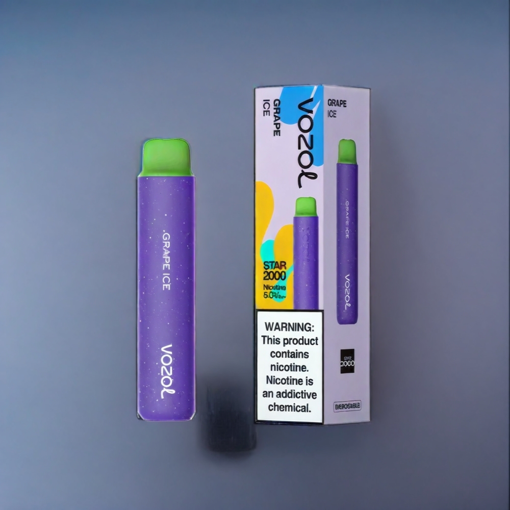 Vindruvais Grape Ice VOZOL Star 20000 Puffar Sverige Grossist med 2.2\'\' HD-spegelskärm, Dual Mesh, 650mAh