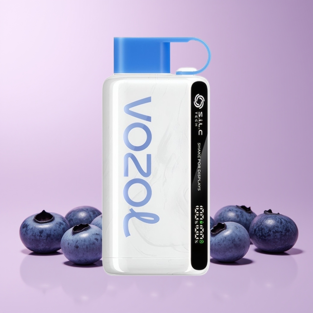 VOZOL STAR 9000/12000 Svensk Grossist Skaka för Display S.i.L.C TECH 30% Snabbare Laddning 650mAh Blåbärsstorm