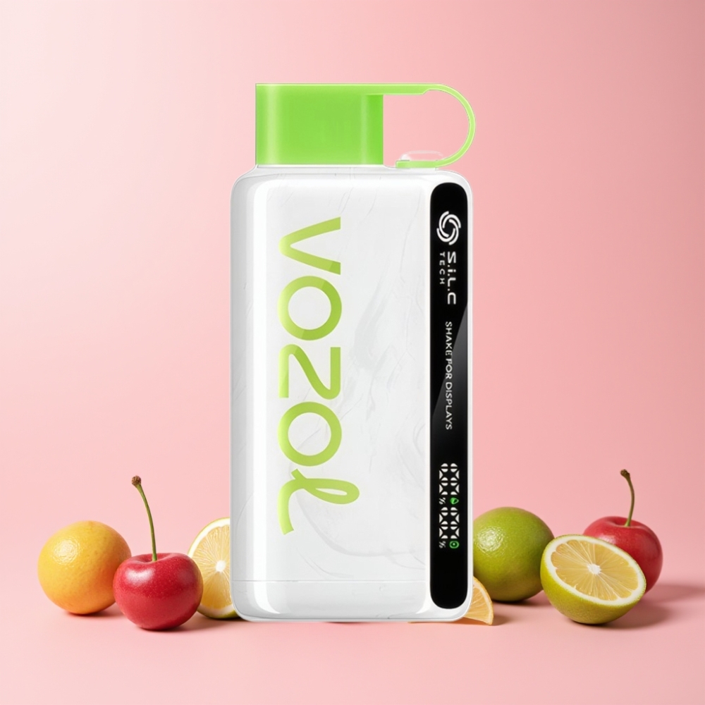 VOZOL STAR 9000/12000 Svensk Grossist Skaka för Display S.i.L.C TECH 650mAh PCR Plast Körsbär Lime