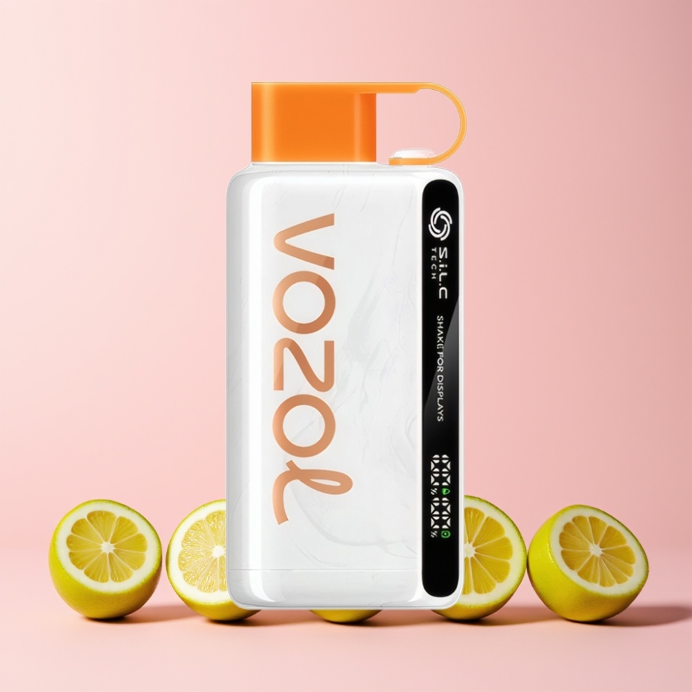 VOZOL STAR 9000/12000 Svensk Grossist Skaka för Display S.i.L.C TECH Munstyckesskydd 30% Snabbare Uppladdning Citron Lime