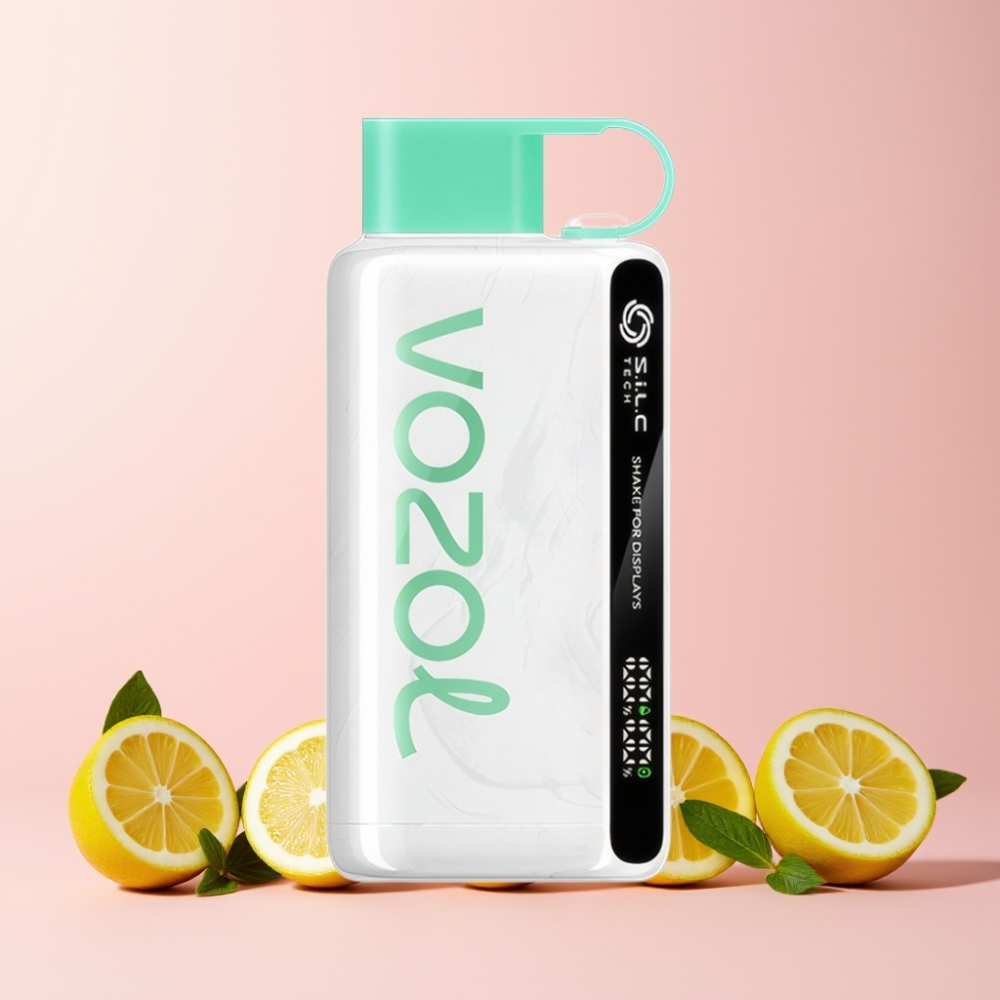VOZOL STAR 9000/12000 Svensk Grossist Skaka för Display S.i.L.C TECH Snabb Laddning Återvunnen Plast Citron Mynta
