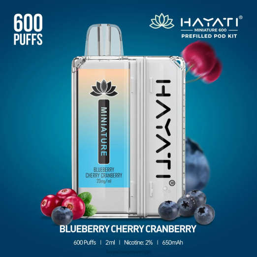 Hayati Miniature 600 pod kit - XN0831 Hayati Sverige blåbär körsbär tranbär