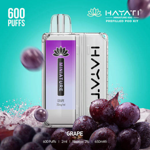 Hayati Miniature 600 pod kit - XN0836 Hayati Vape Review druva