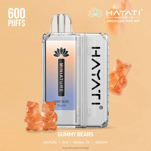 Hayati Miniature 600 pod kit - XN0837 Hayati Flavours Sverige gummibjörnar