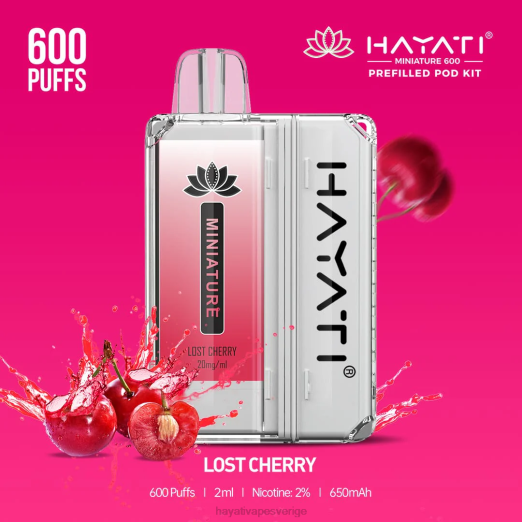Hayati Miniature 600 pod kit - XN0840 Hayati Vape Shop förlorat körsbär