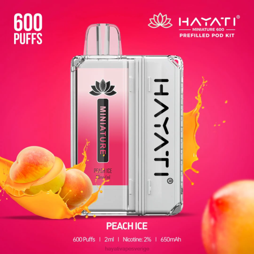 Hayati Miniature 600 pod kit - XN0841 Hayati Sverige persika is