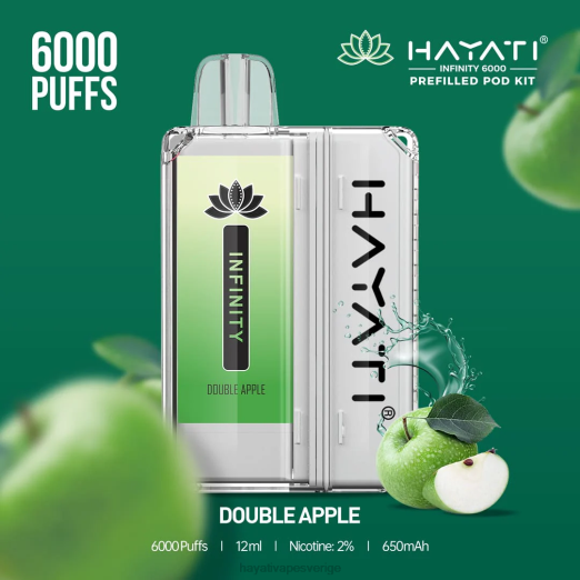 Hayati Infinity 6000 pod kit - XN08146 Hayati Vape Review dubbelt äpple