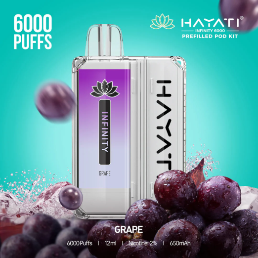 Hayati Infinity 6000 pod kit - XN08150 Hayati Vape Shop druva