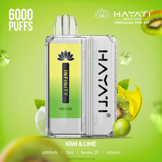Hayati Infinity 6000 pod kit - XN08152 Hayati Stockholm kiwi & lime