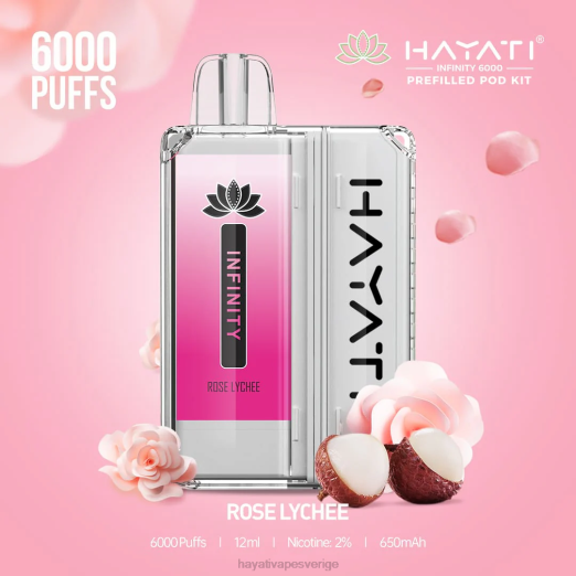 Hayati Infinity 6000 pod kit - XN08158 Hayati Flavour List ros litchi