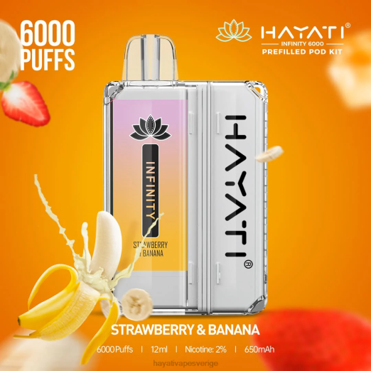 Hayati Infinity 6000 pod kit - XN08159 Hayati Flavour Vapes jordgubb och banan