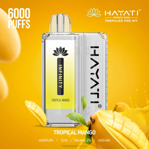 Hayati Infinity 6000 pod kit - XN08163 Hayati Vape Sverige tropisk mango